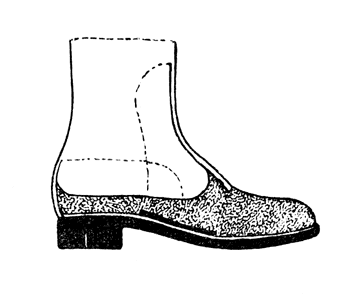 Рис. 33. Ортопедическая обувь на культю стопы после операции Лисфранка (Тривес).